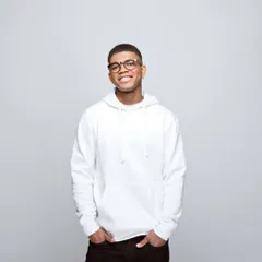 white hoodie