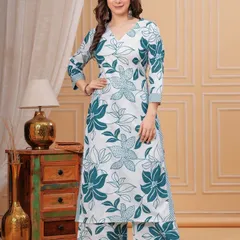 Floral Printed Pure Cotton Kurti