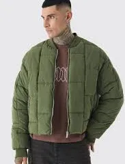 green puffer jacket