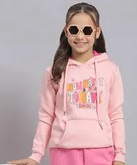 pink printed hoodie