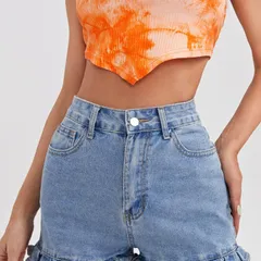 Ruffle Straight Leg Shorts
