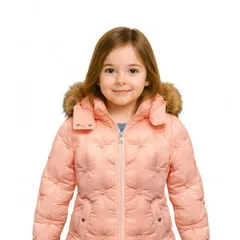 pink puffer jacket