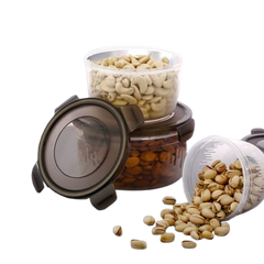 Stackable Plastic Canister Set – 3 Pieces