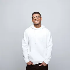 white hoodie