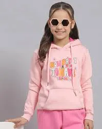 pink printed hoodie