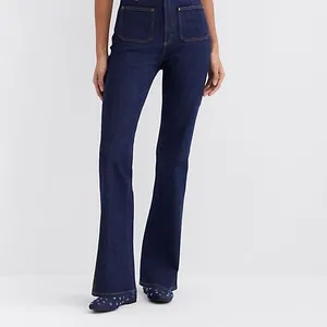 Belted Flare Leg Jeans
