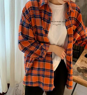 Plaid Print Long Sleeve Casul Shirt