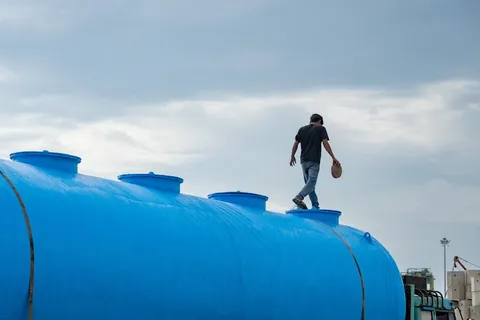 Water tank cleaning