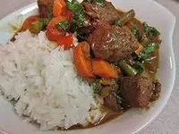 Plain rice & vegetables source