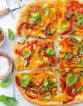 Pizza-Chicken, beef , sausage tomatoes,bell pepper,