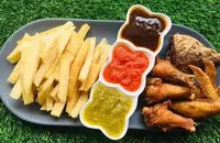 Yam chips with chicken