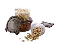 Stackable Plastic Canister Set – 3 Pieces