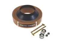 Extra Thick Reinforced Toilet Wax Ring with Plastic Horn and Zinc-Plated Toilet Bolts