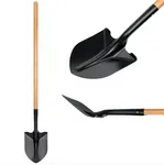 Wood Handle Digging Carbon Steel Shovel