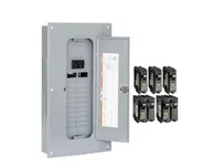 Homeline 100 Amp 24-Space 48-Circuit Indoor Main Breaker Plug-On Neutral Load Center with Cover