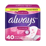 Always Diarios Con Aroma 40 Protectores