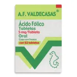 A.F. Valdecasas Ácido Fólico 5MG Frasco 92 Tabletas