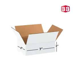 Box Brother 3 Ply White Corrugated Packing Box 7x4x2 Inch | Small Shipping Carton Box| Easy to Buy Packaging Box