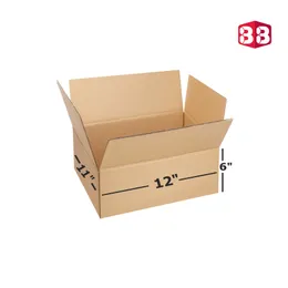 12x11x6 Inch Corrugated Box – Brown Kraft Box for Bulk Packaging Needs