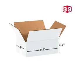 9.5x6x3.5 Inch White Flap Box – Your Go-To for Stylish & Safe Packaging