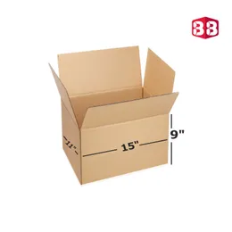 15x11x9 Inch Corrugated Box – Large Brown Kraft Carton for Heavy Packaging