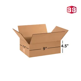Image Alt Text:9x7x4.5 Inch Corrugated Box – Durable Kraft Shipping Box by Box Brother