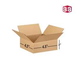 Durable 3-Ply Corrugated Box (4.5x4.5x2 inches) – Strong and Eco-Friendly Packaging Solution