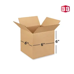 Box Brother 6x6x6 Inch Brown Corrugated Cube Box for Packaging and Shipping