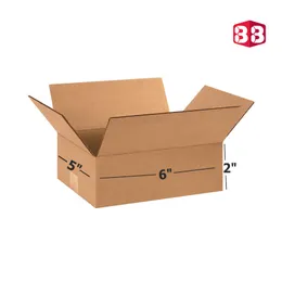 3 Ply Brown Corrugated Carton Box 6x5x2 Inch for Ecommerce & Courier