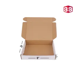 3 Ply White Flap Corrugated Box 8x4x2 inch – Durable box for shipping cosmetics, accessories, and gift items
