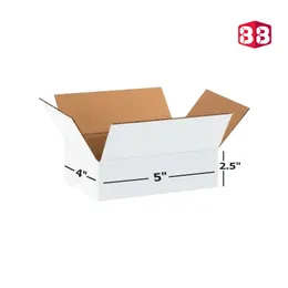 Box Brother 3 Ply White Corrugated Packing Box 5x4x2.5 Inch, Cartoon Box. Shipping Box