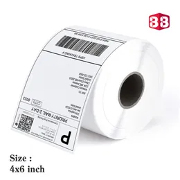 Box Brother 4x6 Inches Direct Thermal Shipping Labels - White Self-Adhesive Stickers Compatible with TSC, Zebra, Xprinter