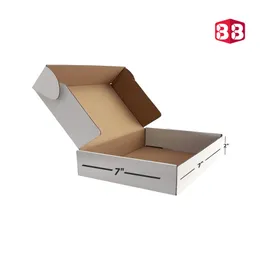 3 Ply White Flap Corrugated Box 7x7x2 inch – Sturdy packaging for gifts, cosmetics, and small products