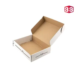 3 Ply White Flap Corrugated Box 7x5.5x2 inch – Ideal for shipping gifts, cosmetics, and small items