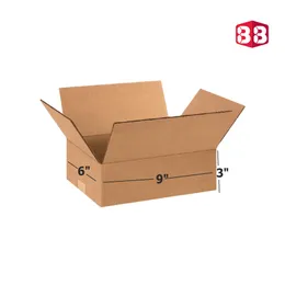 9x6x3 Inch 3 Ply Brown Corrugated Box – Medium Kraft Packaging