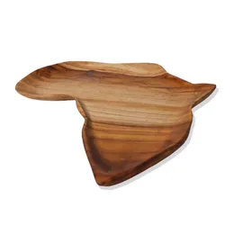 Wooden Tray - African Map