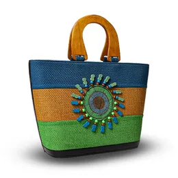 Blue-Yellow-Green Ladies Bag