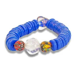 Crystal blue local hand bead