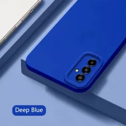 Soft Silicone Slimfit case Back Cover for Samsung M23 - Blue