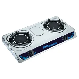 Infrared Gas Cooker Glass Top Double Burner