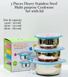 3PCS Heavy Stainless Steel Bowl Set