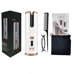 Cordless Automatic Hair Curler USB Rechargeable Portable Curling Iron