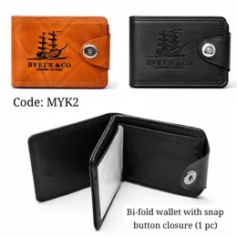 Bi-fold wallet with snap button closure (1 pc)