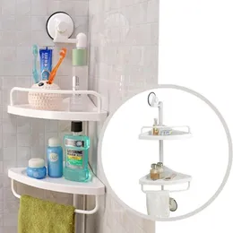 2 layer bathroom corner shelf