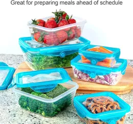 6in1 Silicone Fridge Food Storage Container Set