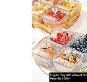 Tray With 4 Sweet Round Containers