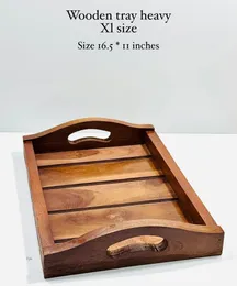 16.5 by 11 inches heavy-duty wooden serving tray