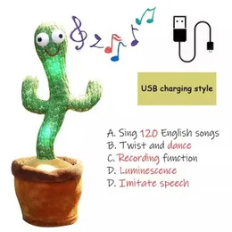 GrooveCactusâ¢ Rechargeable Talking & Dancing Cactus Toy, Dancing Cactus Toy Rechargeable with USB Cable for Kids - Can