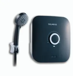 Delmege Hot Water Shower  black colour 5.5kW DWHD5.5N delivers instant hot water for showers with higher power output.