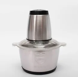 2L Capacity Electric Chopper Meat Mincer Garlic Masher Kitchen Grinder Stainless Steel 2 Speeds Multifunction Food Proce